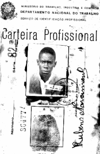 Carteira de trabalho do Sr. Rubens.